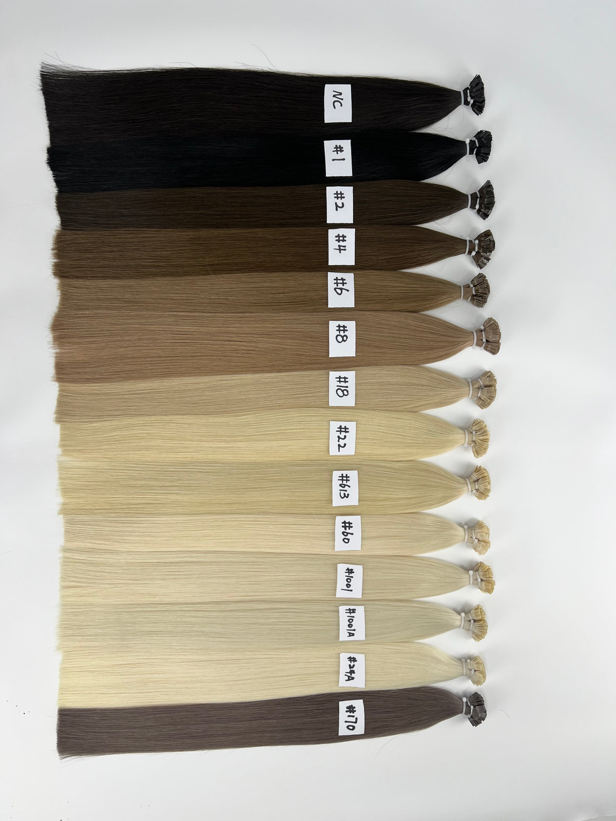 Flat Tip original supplier shade chart